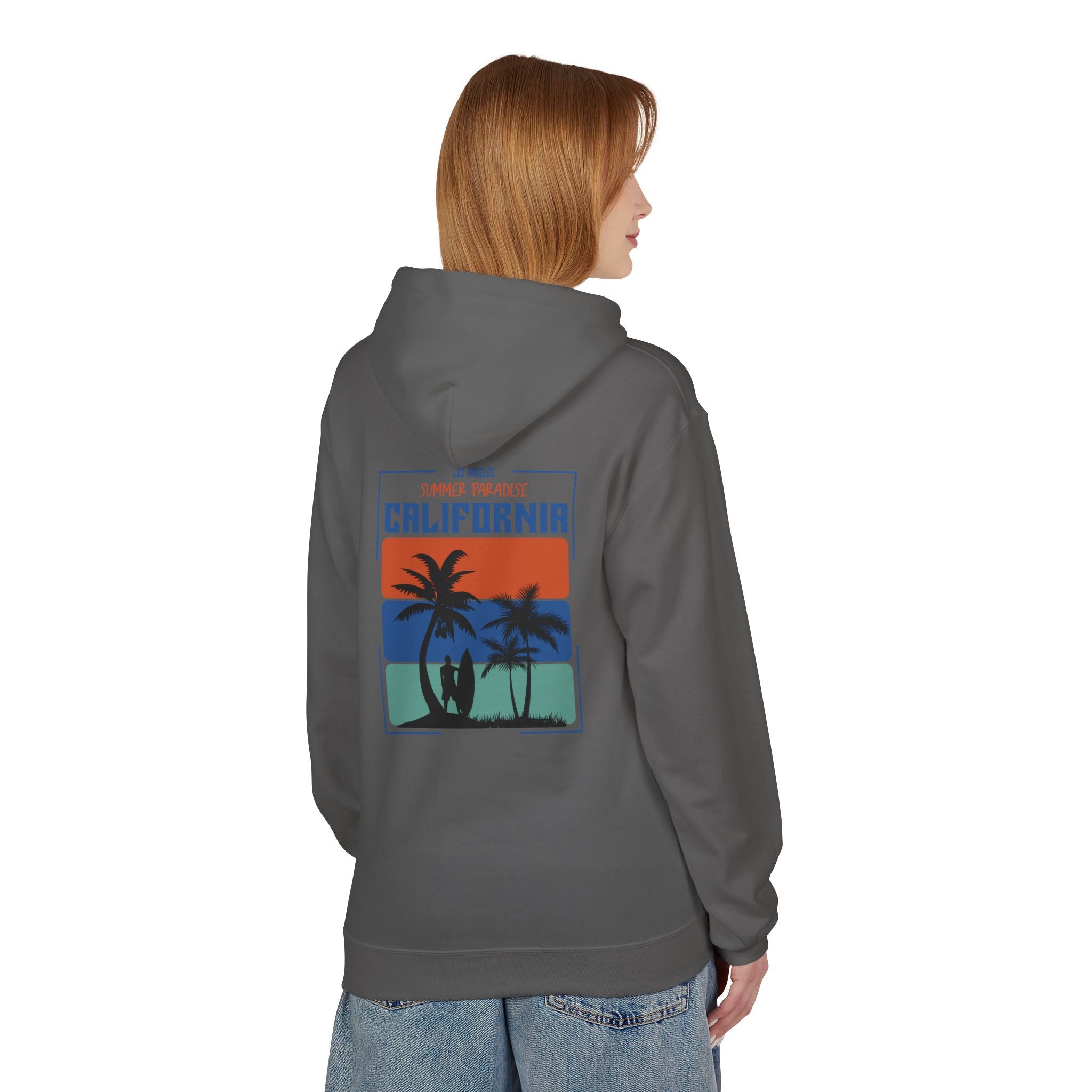 California Sunset Surf Hoodie  Summer Vacation Beach Pullover