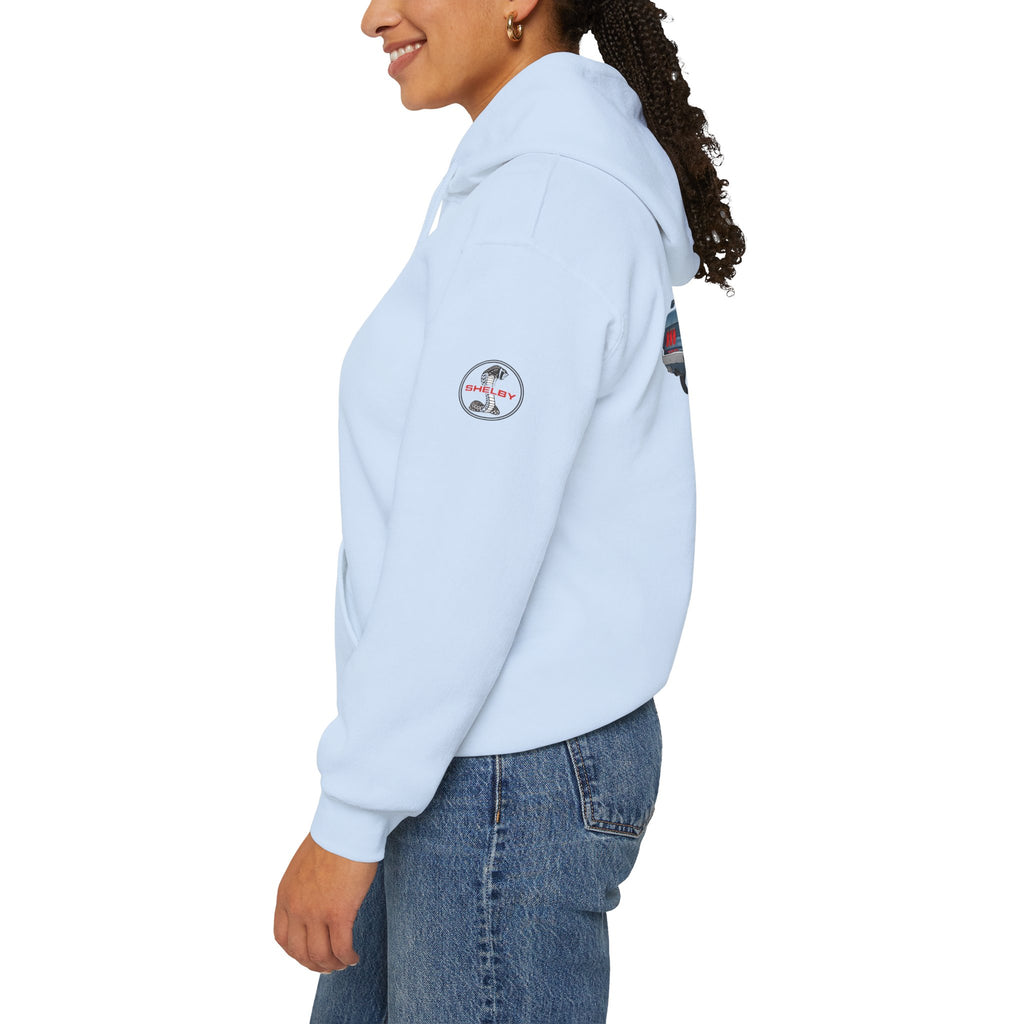 Classic Mustang Hoodie  Vintage Blue Pony Car Pullover
