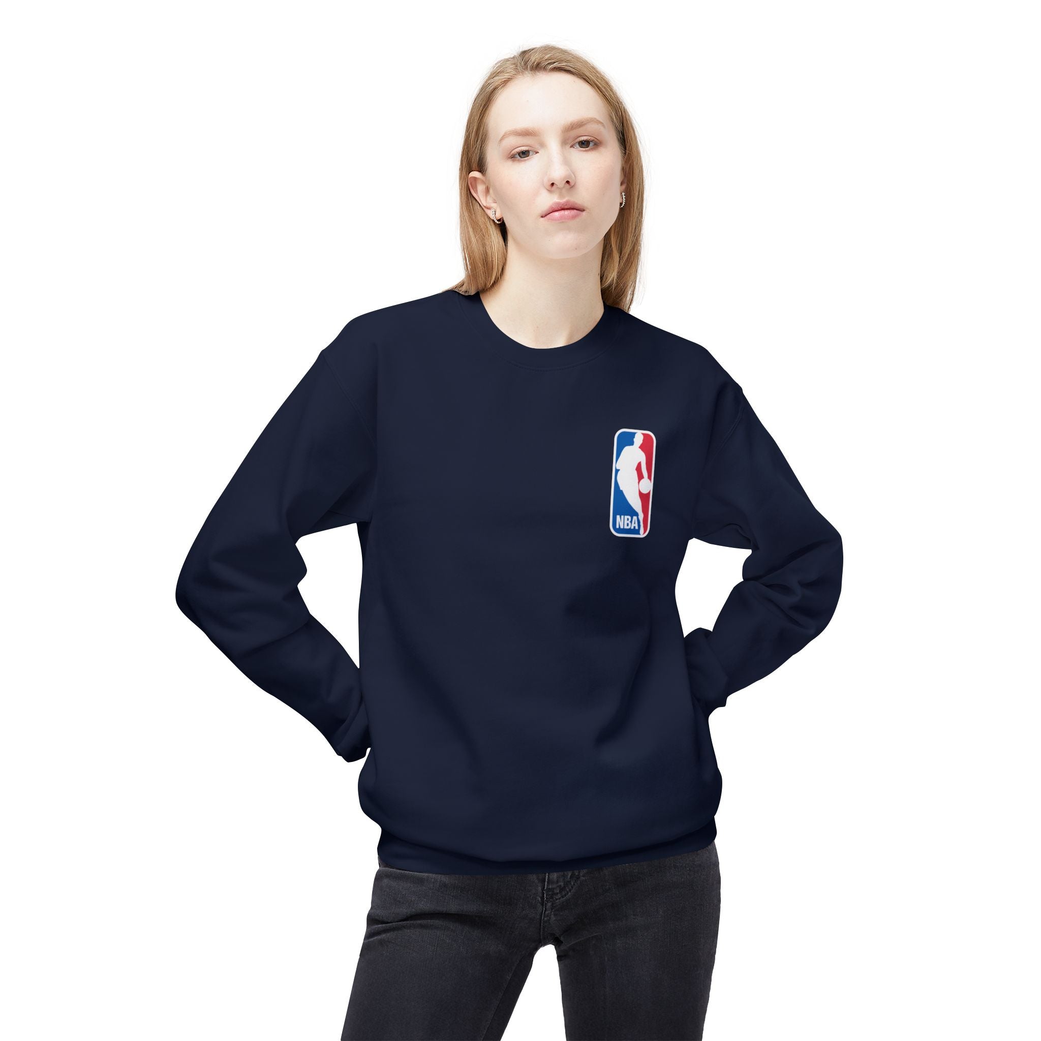 NBA Logo Sweatshirt | Basketball Logo Crewneck, Athletic Fan Apparel