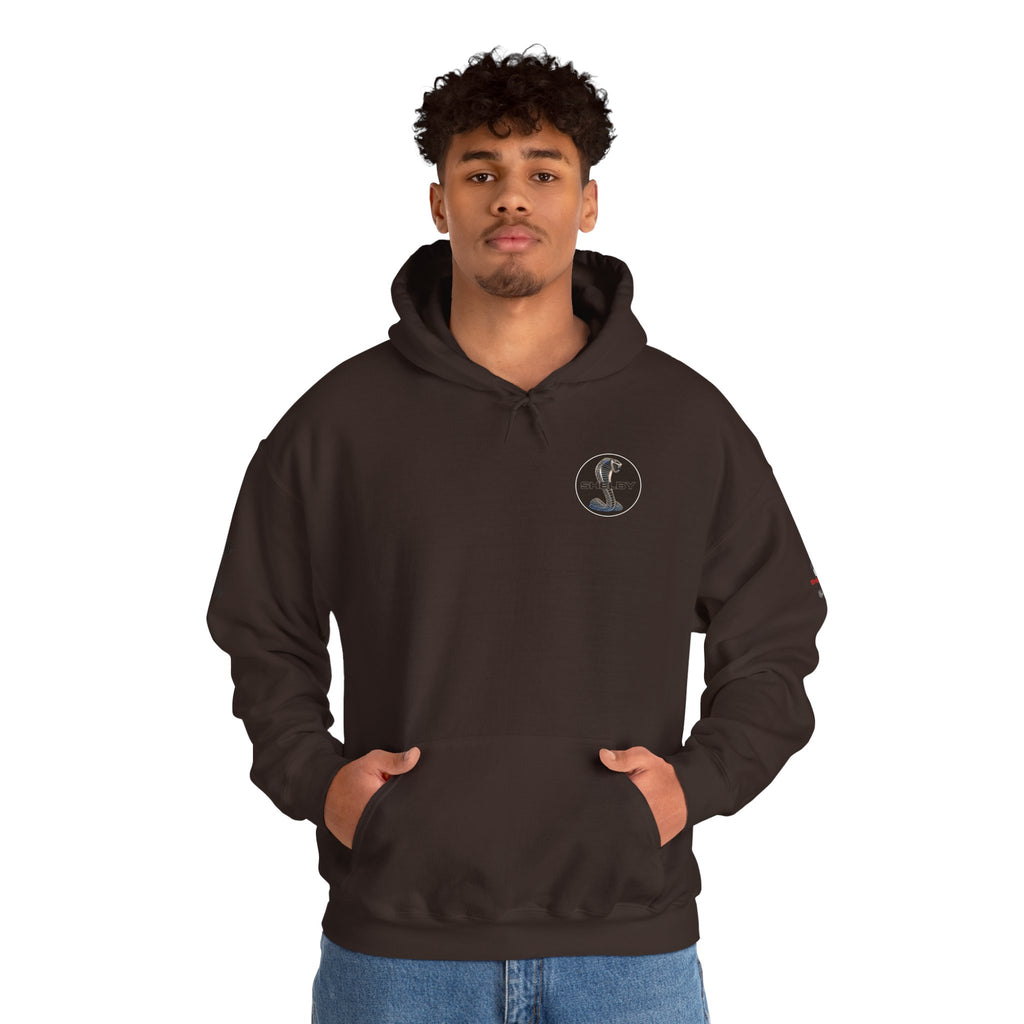 Classic Mustang Hoodie  Vintage Blue Pony Car Pullover
