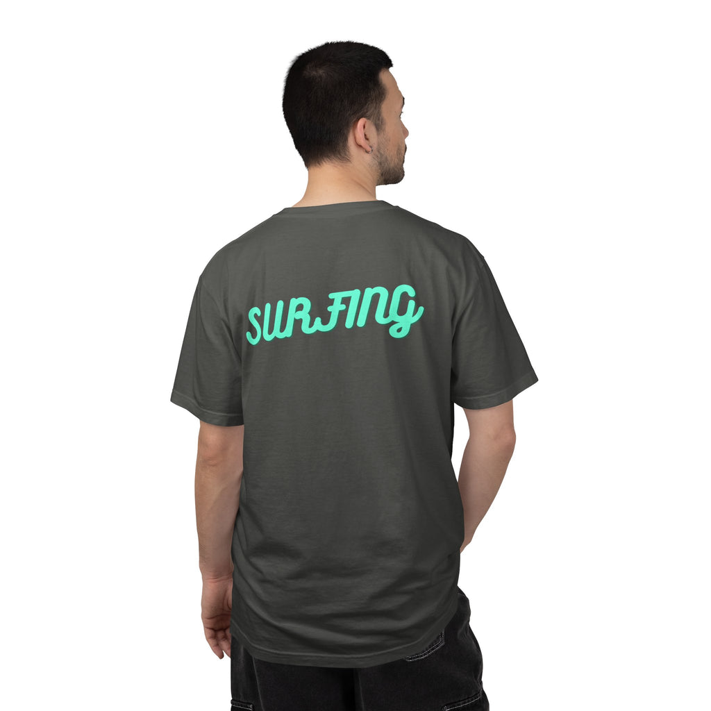 California Beach Surf T-Shirt  Retro Palm Trees & ‘SURFING’ Graphic