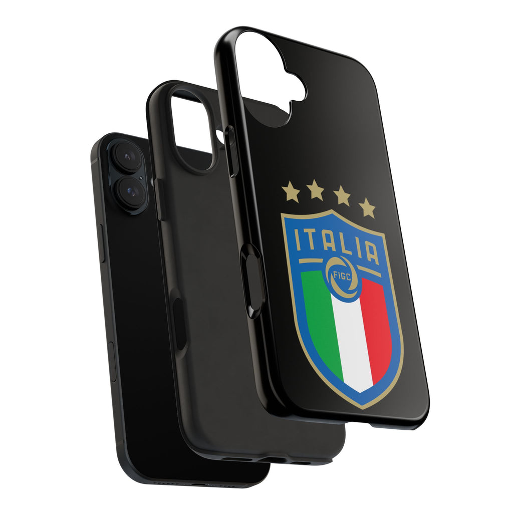 Italia Shield Tough Phone Case  Italian Flag Soccer Crest with Four Stars