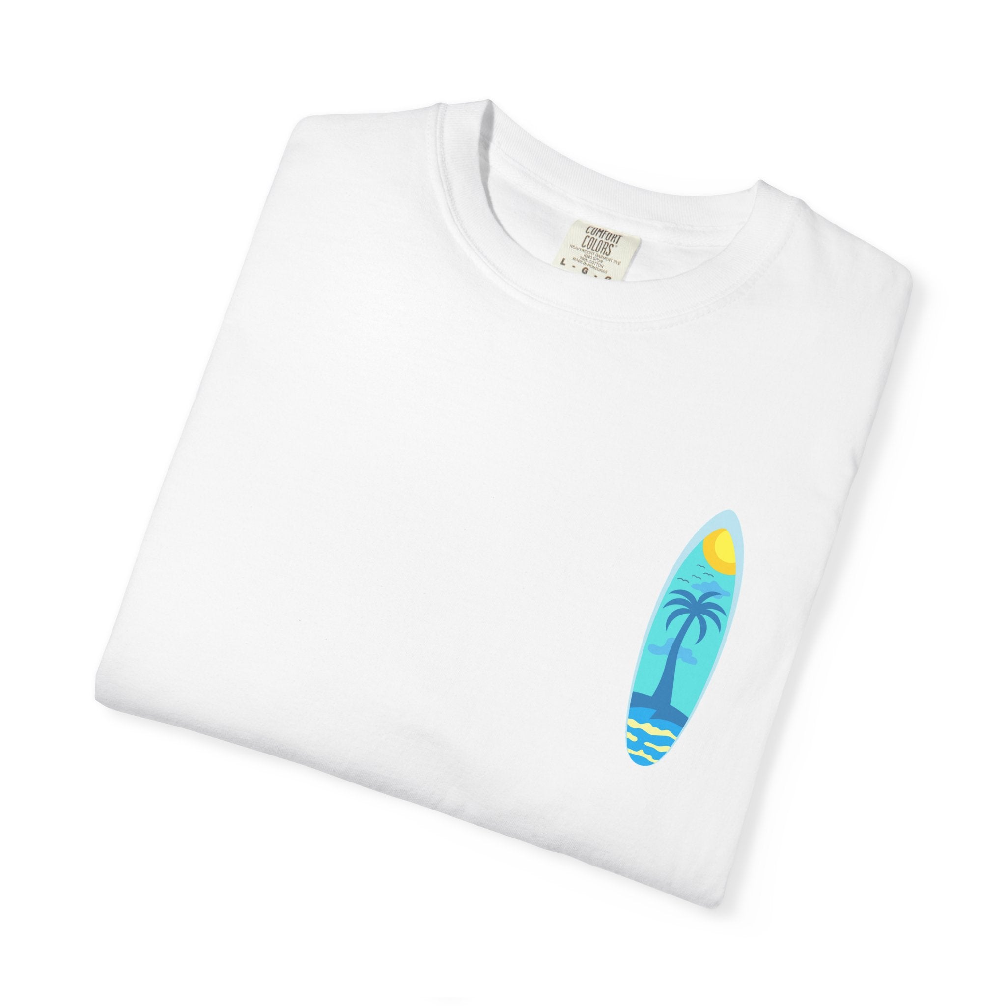 Surfing Graphic T-Shirt Tropical Surfboard Design