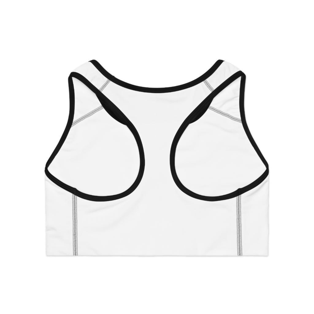 Tennis Sports Bra Minimalist Female Player Silhouette Athletic Crop Top