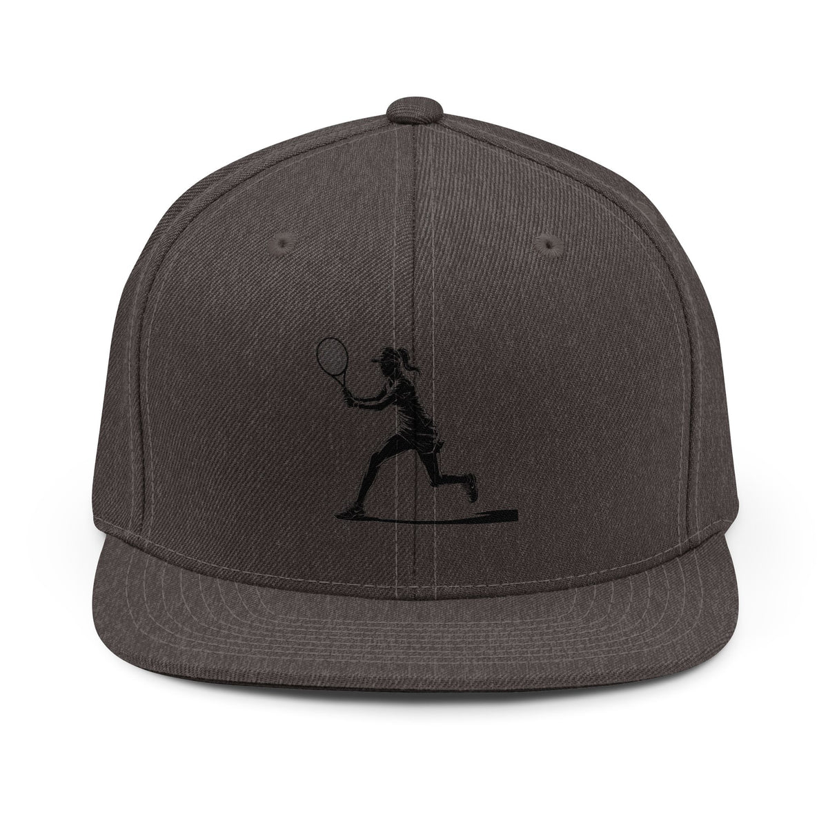 Tennis Snapback Hat — Minimalist Tennis Player Embroidered Cap