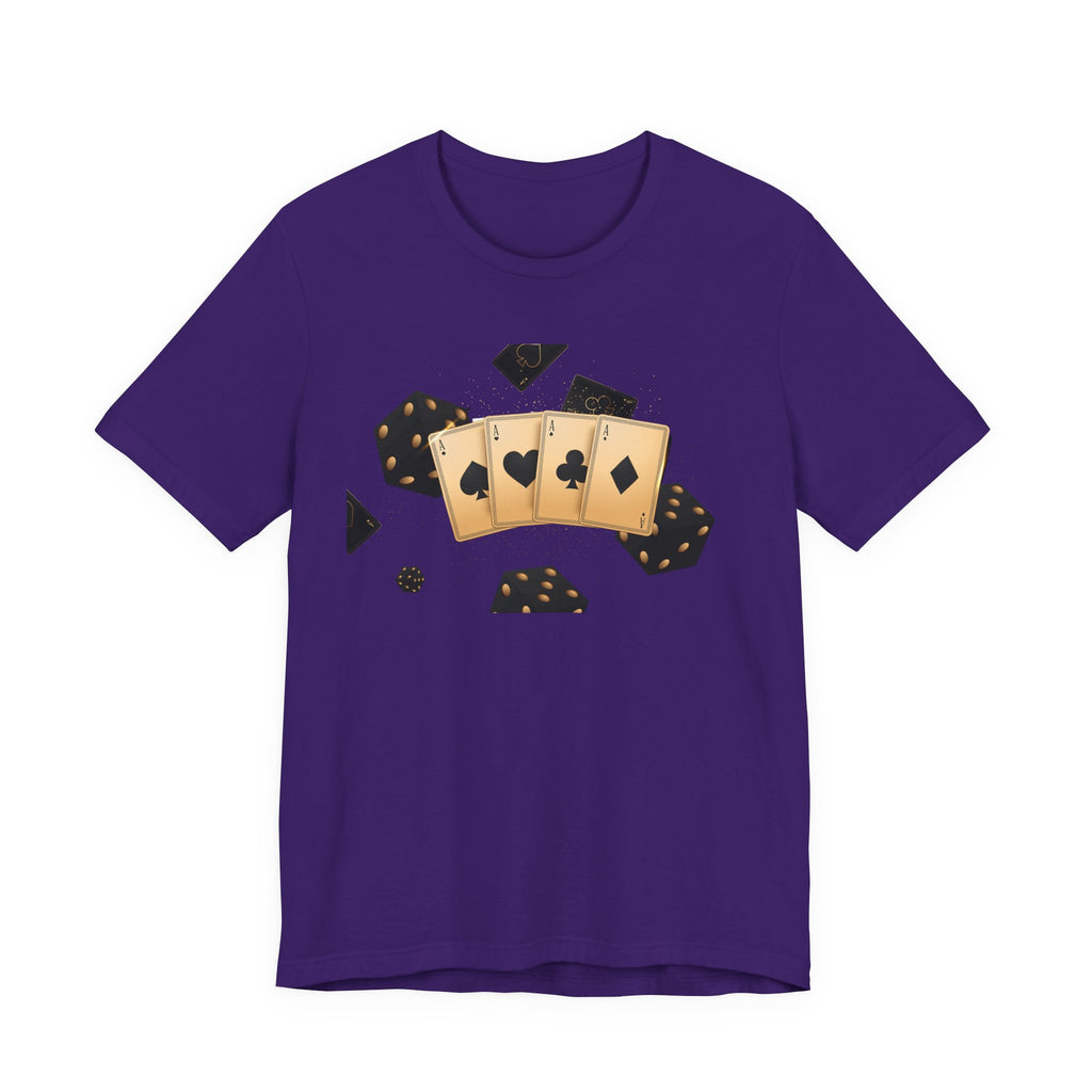 Gold Playing Cards tee Poker Card Suit Design