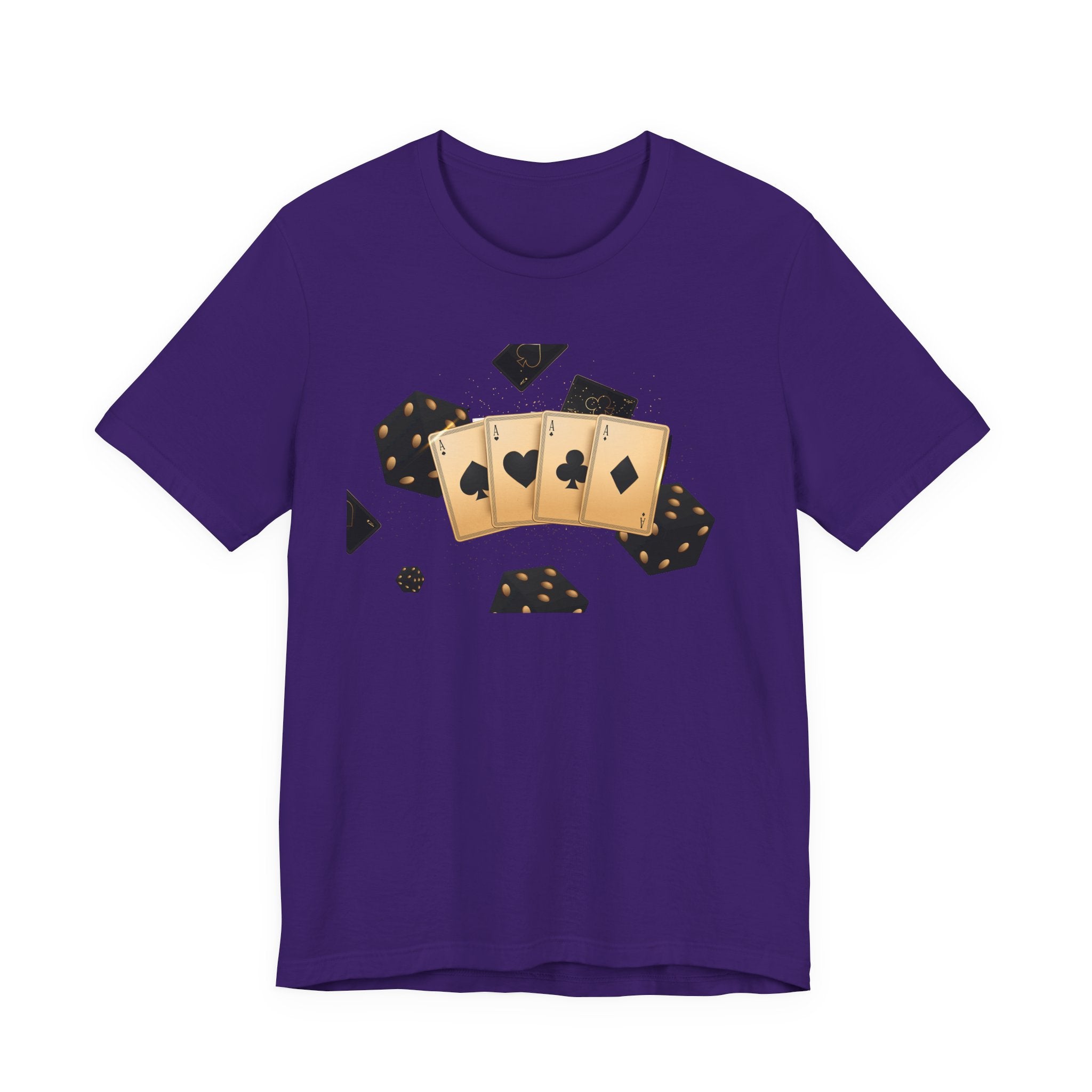 Gold Playing Cards tee Poker Card Suit Design
