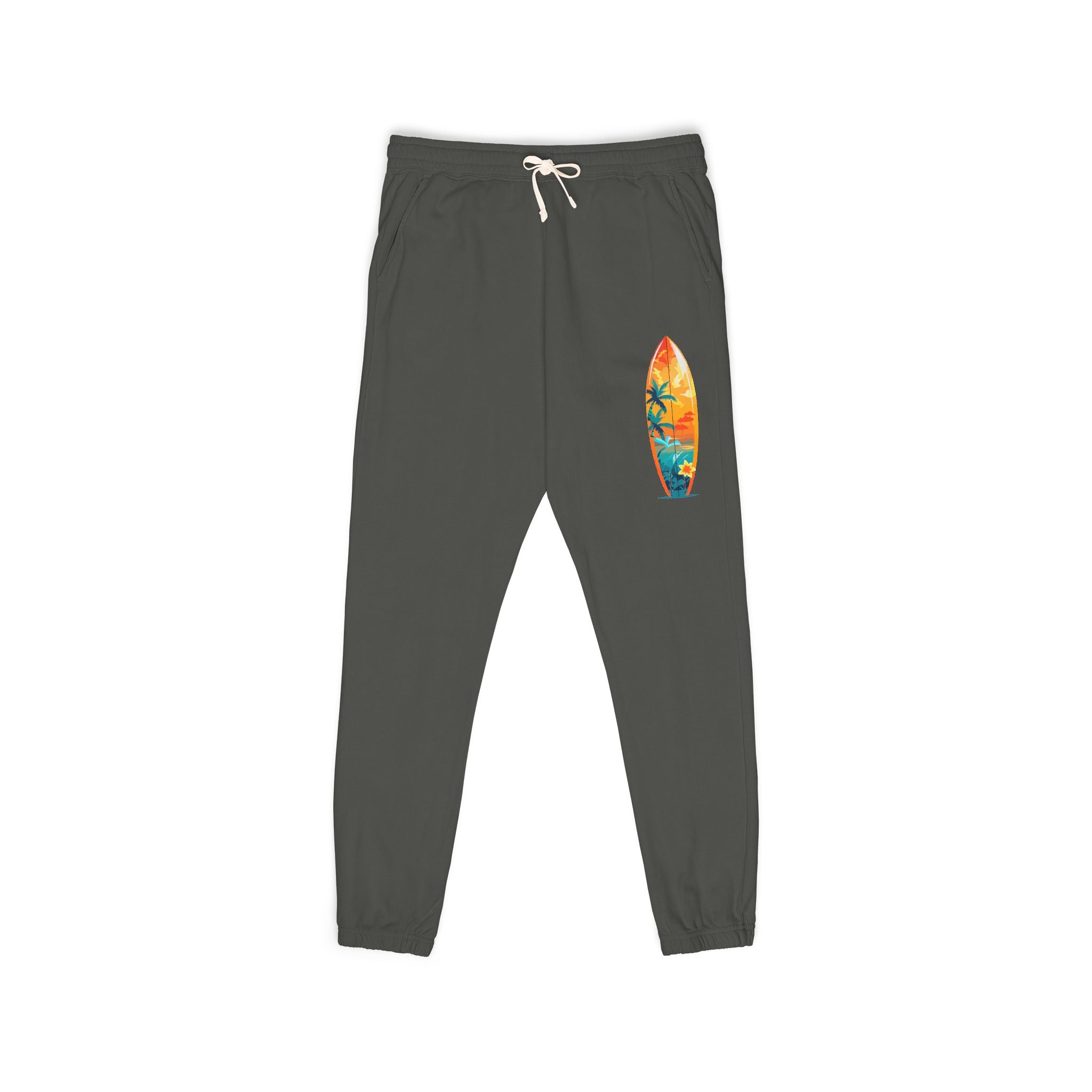 Surfboard Sunset Sweatpants Surf Graphic Fleece Joggers