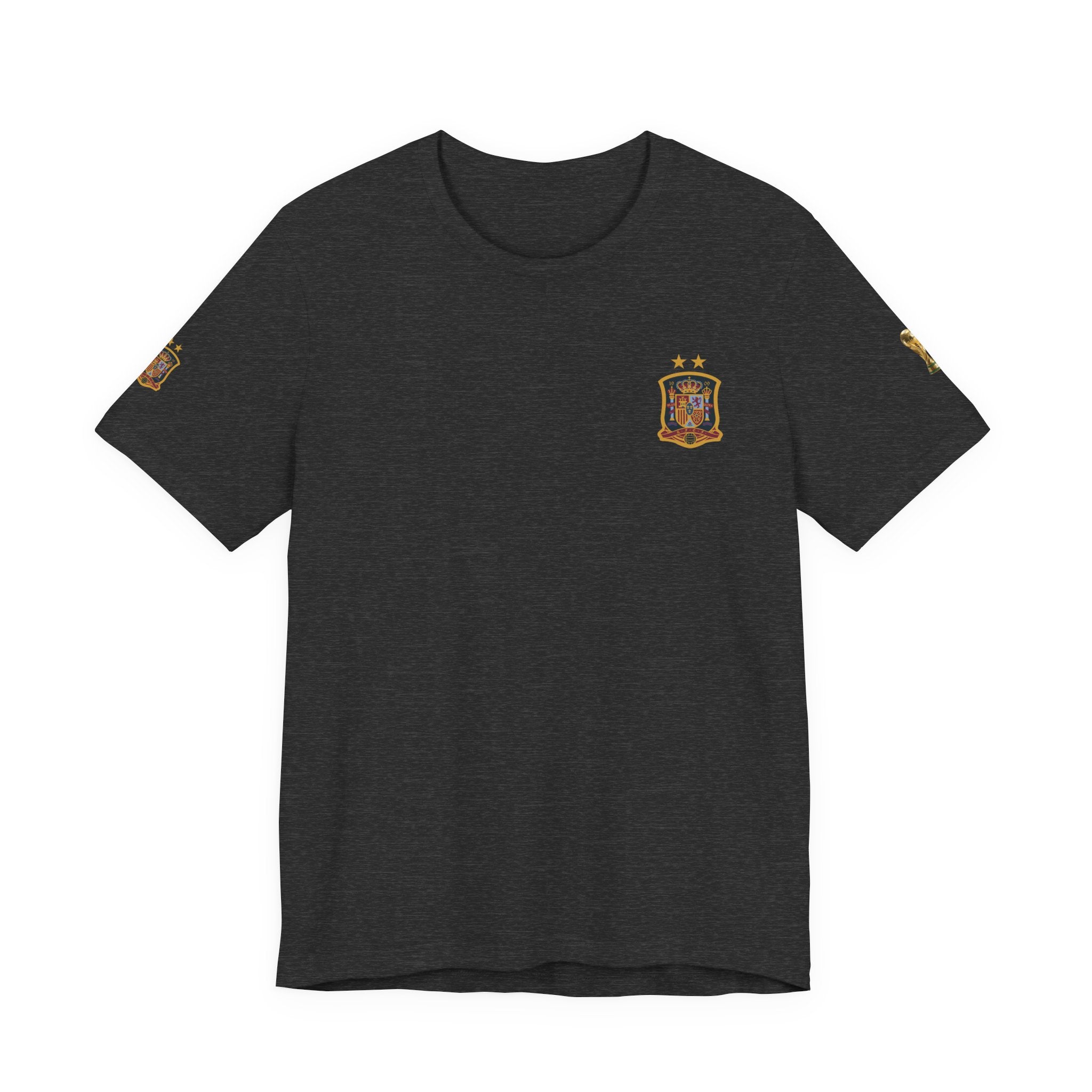 World Cup Trophy Soccer Tee  Spain Crest Short Sleeve