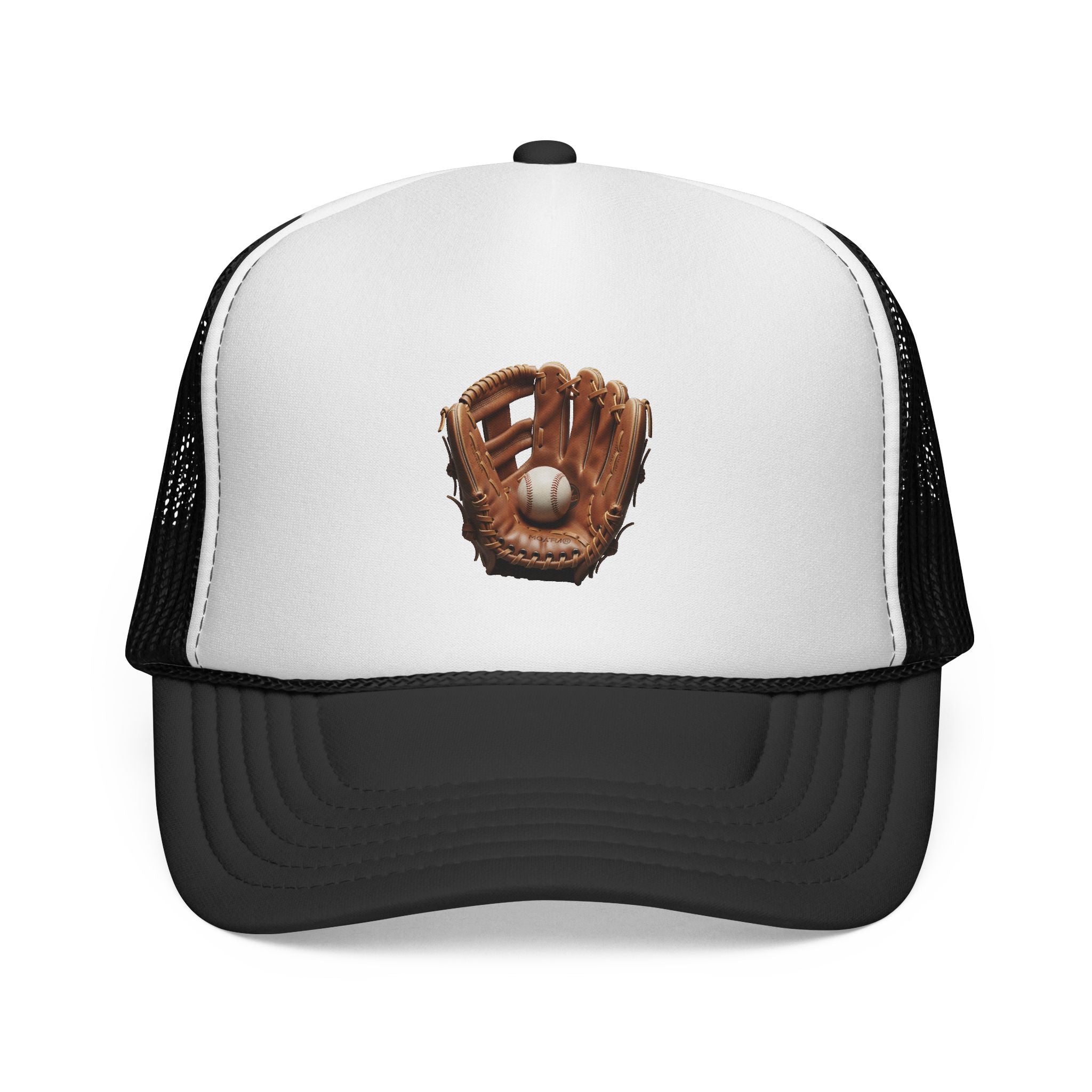 Baseball Glove Trucker Cap  Vintage Glove & Ball Mesh Hat