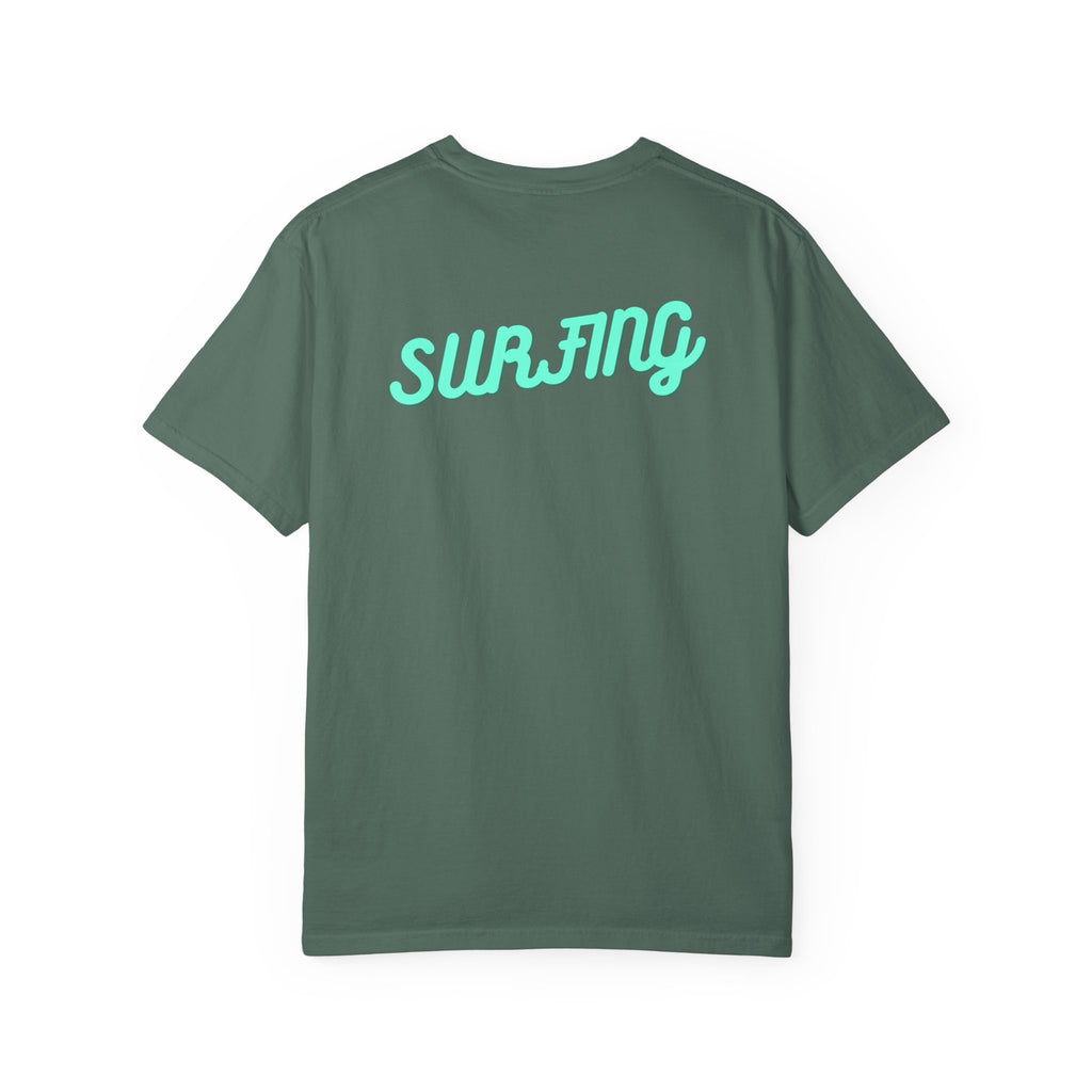 California Beach Surf T-Shirt  Retro Palm Trees & ‘SURFING’ Graphic