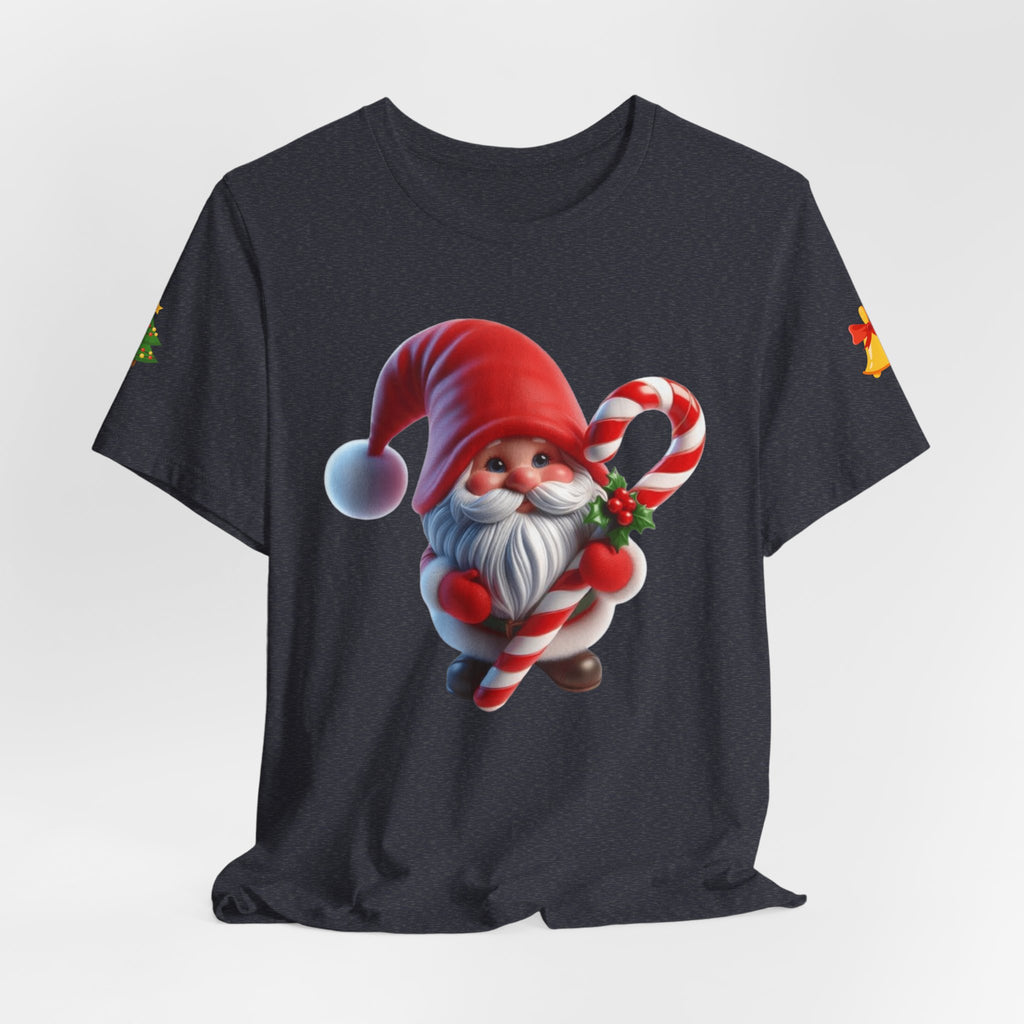 Candy Cane Gnome T-Shirt Christmas Santa Elf Tee