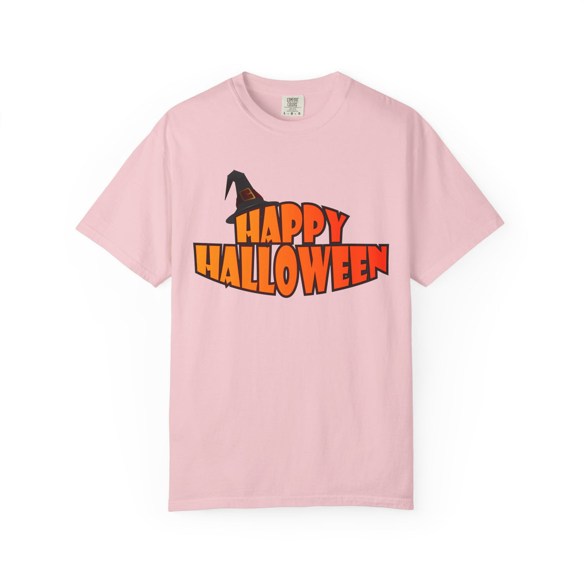 Halloween Icons T-Shirt — "Happy Halloween" Graphic Tee with Spooky Back Illustrations