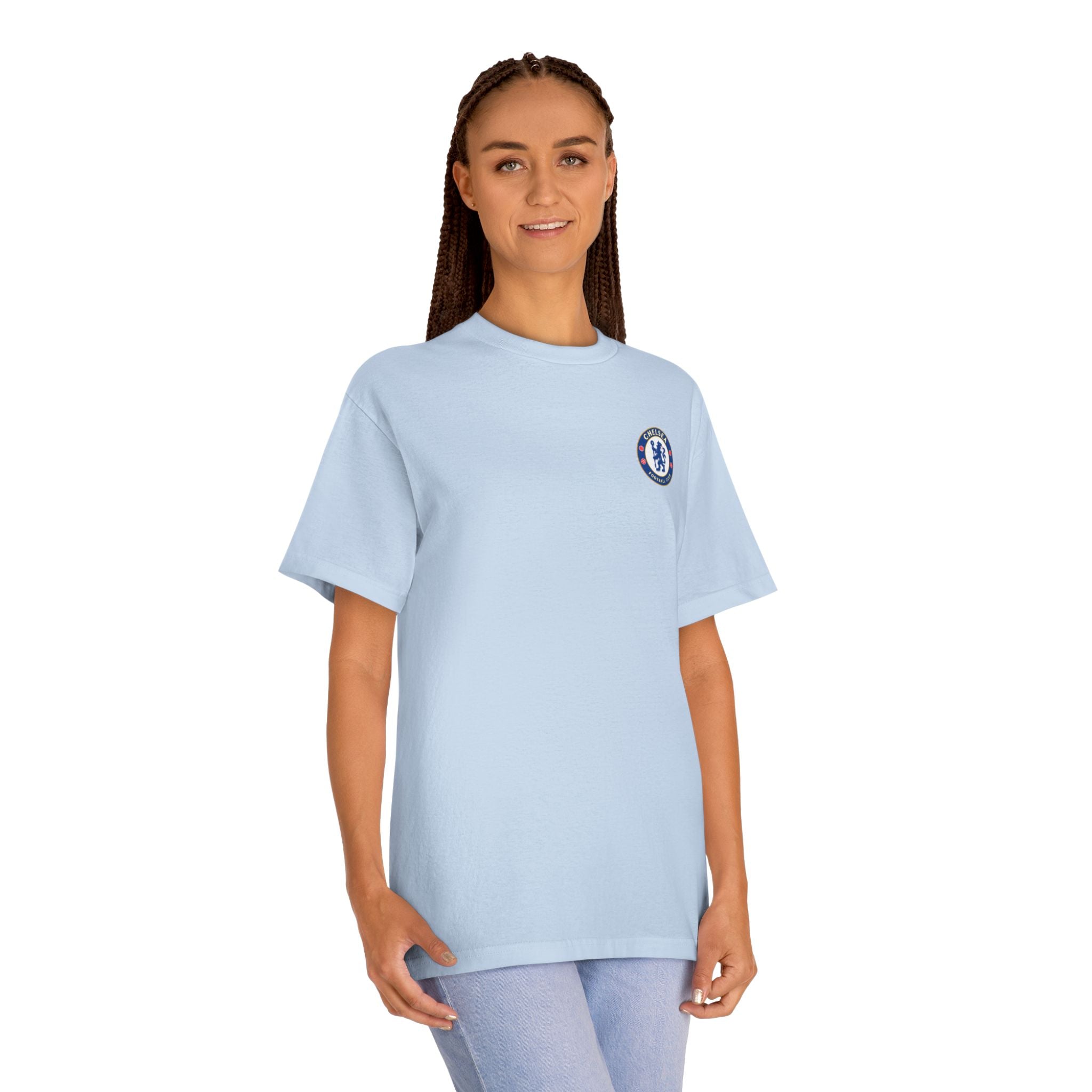 Chelsea Football Club Tee Minimal Crest Front & CHELSEA Back