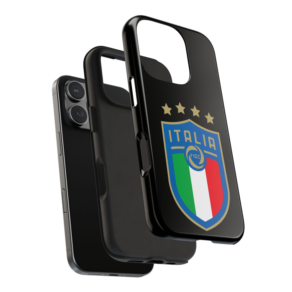 Italia Shield Tough Phone Case  Italian Flag Soccer Crest with Four Stars