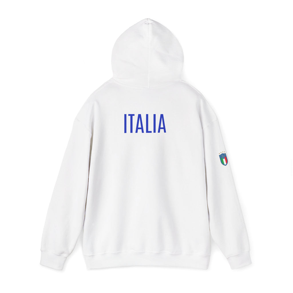Italia Crest Hoodie Italian Flag Soccer Pullover