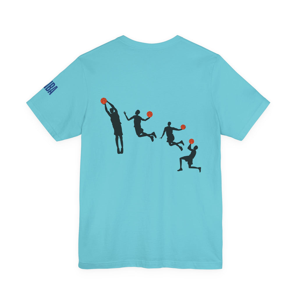Basketball Silhouette Tee Hoop and Dunk Action