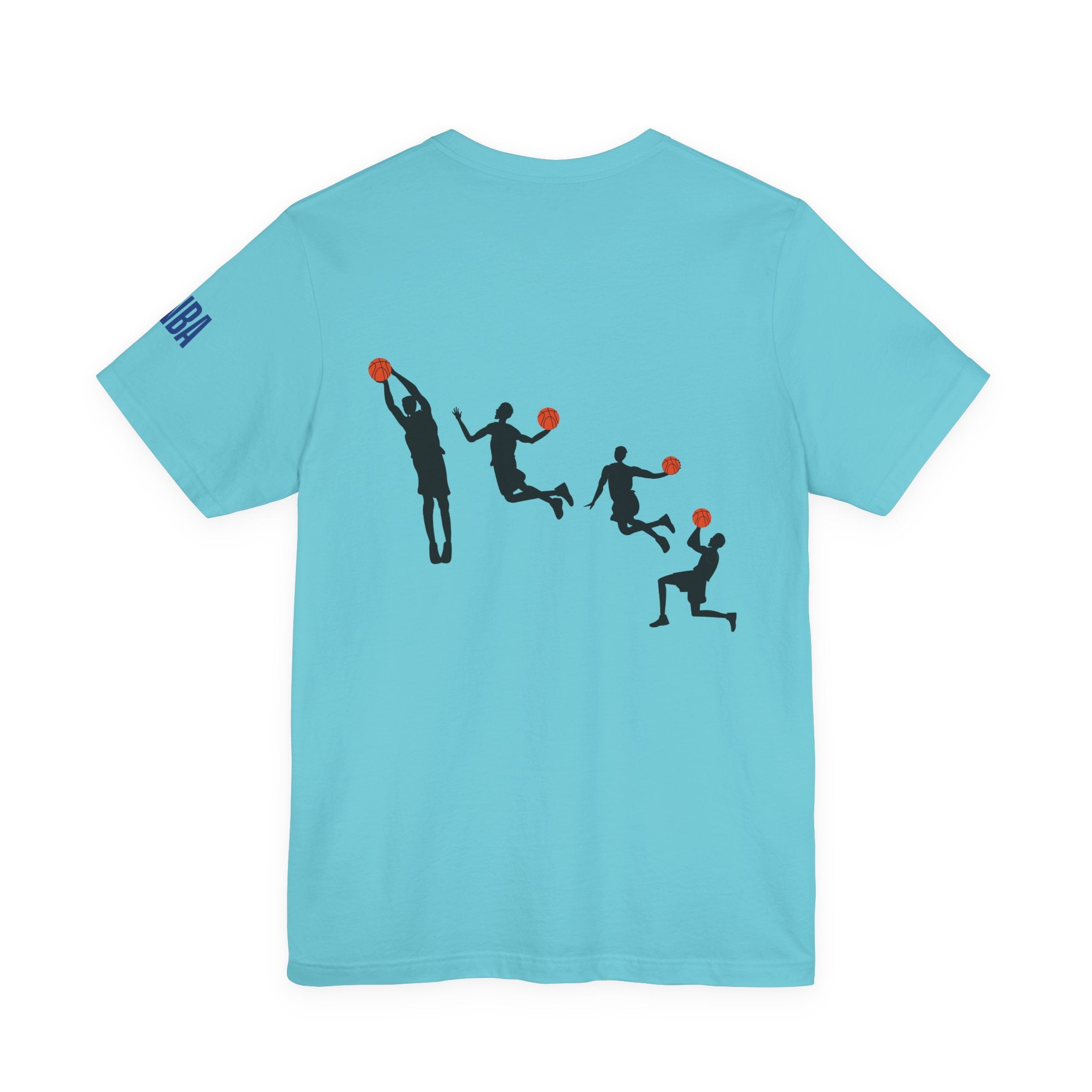 Basketball Silhouette Tee Hoop and Dunk Action