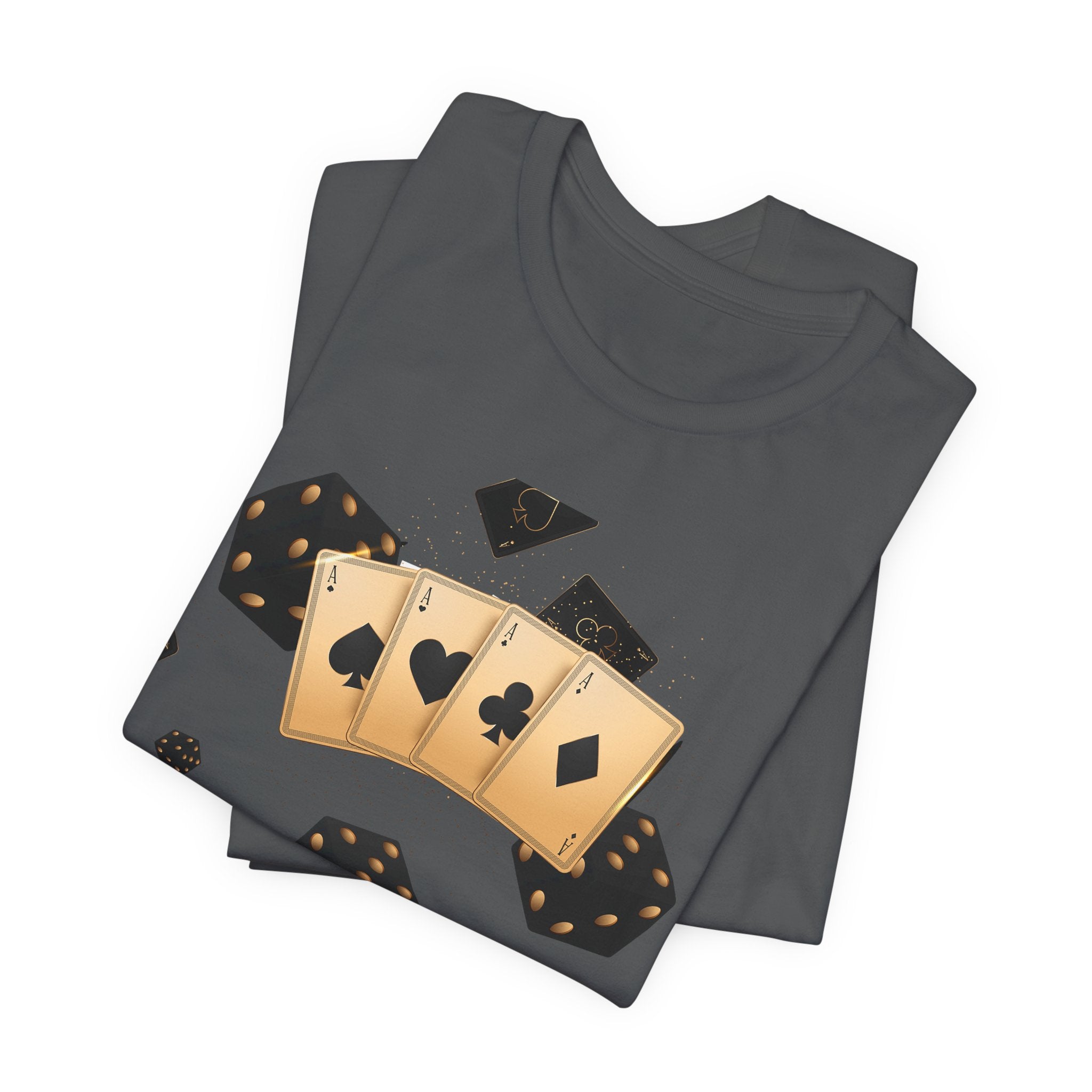Gold Playing Cards tee Poker Card Suit Design