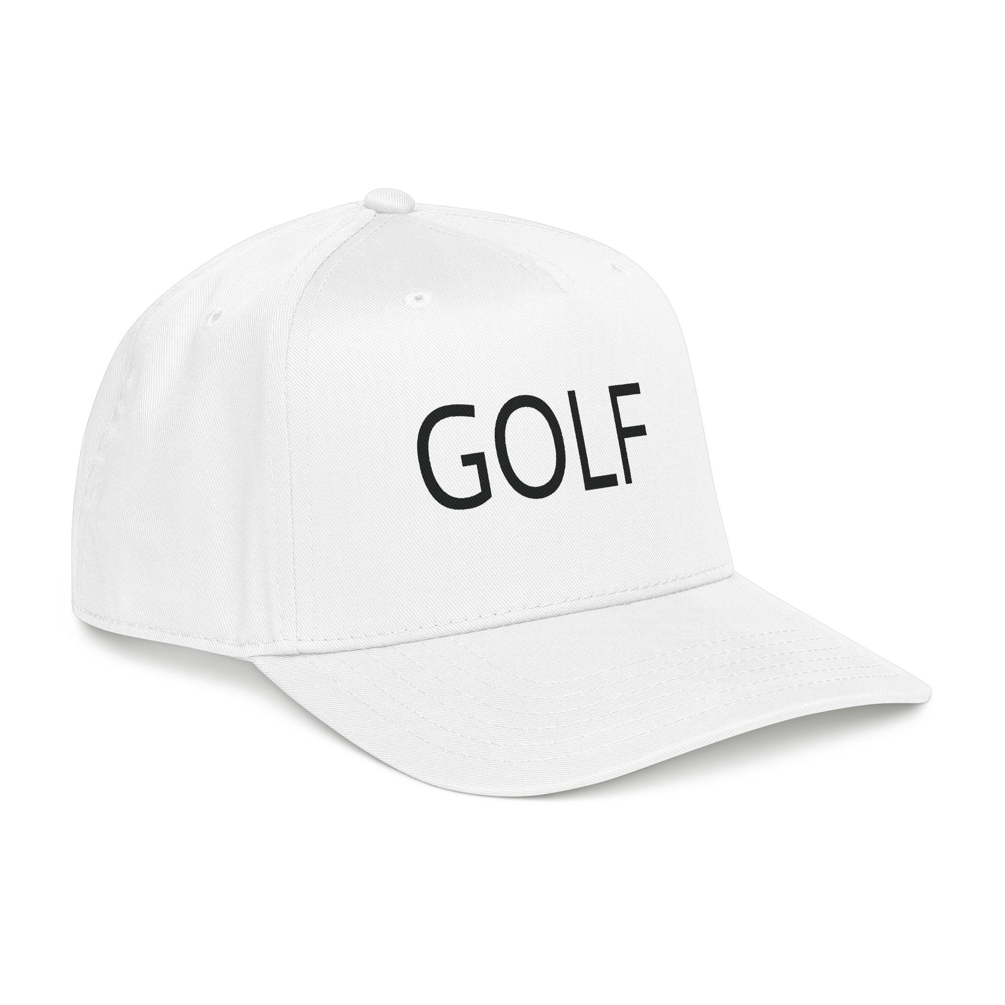Golf Embroidered Mid Profile Cap — Classic Two-Tone Golf Hat