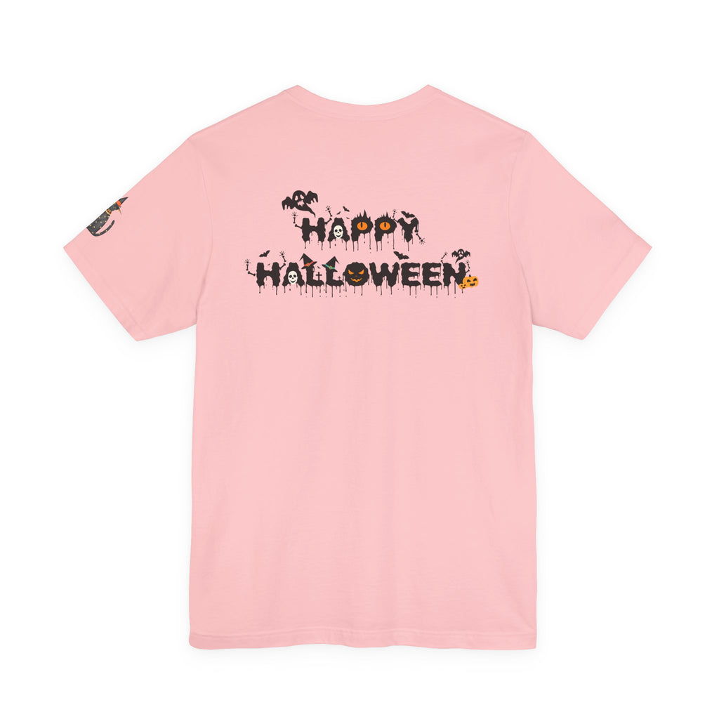 Halloween Cat Tee, Spooky Cat Shirt, Unisex Halloween T-Shirt, Pumpkin Cat Apparel, Halloween Costume Tee
