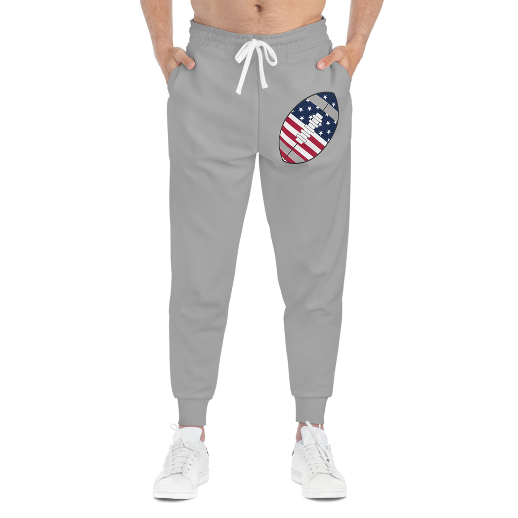 American Flag Football Joggers  Patriotic Athletic Sweatpants