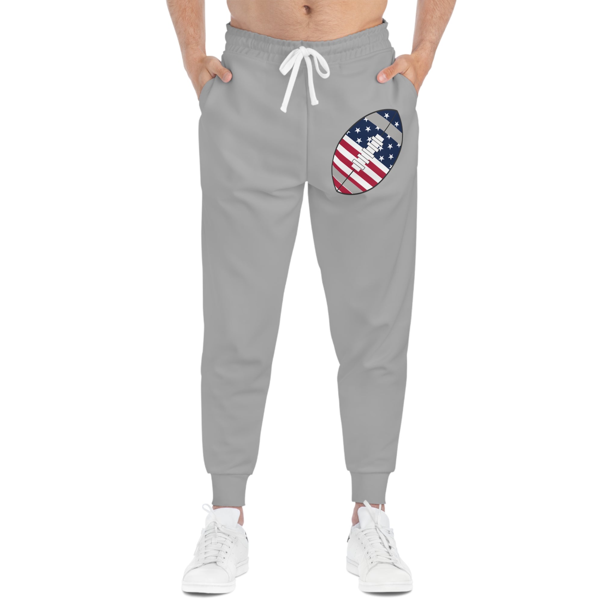 American Flag Football Joggers  Patriotic Athletic Sweatpants