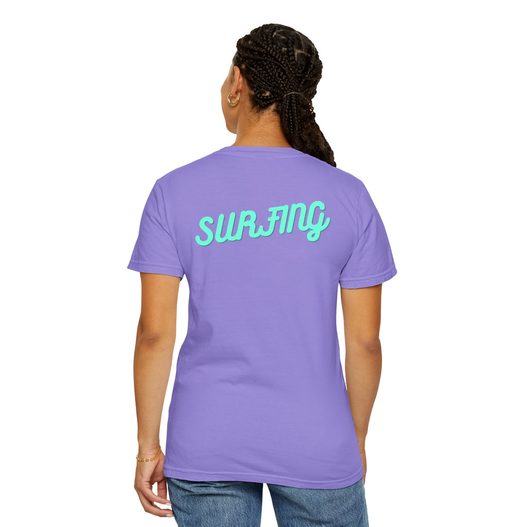 California Beach Surf T-Shirt  Retro Palm Trees & ‘SURFING’ Graphic