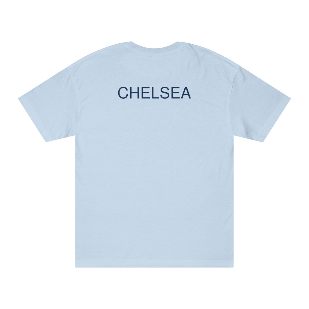Chelsea Football Club Tee Minimal Crest Front & CHELSEA Back