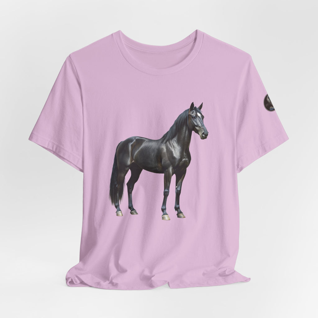 Black Mustang Horse and Classic Mustang Car Tee | Vintage Muscle Car Shirt