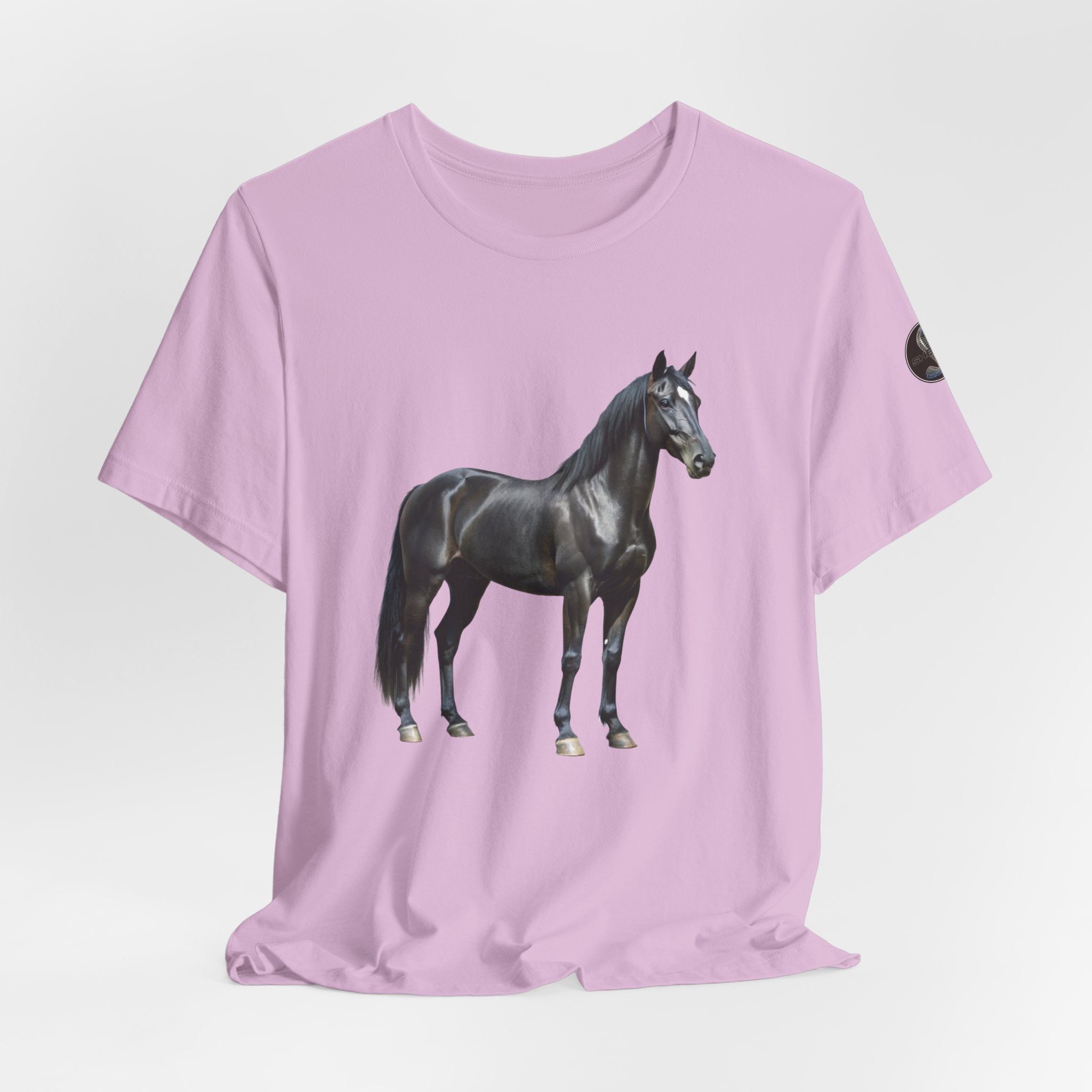 Black Mustang Horse and Classic Mustang Car Tee | Vintage Muscle Car Shirt