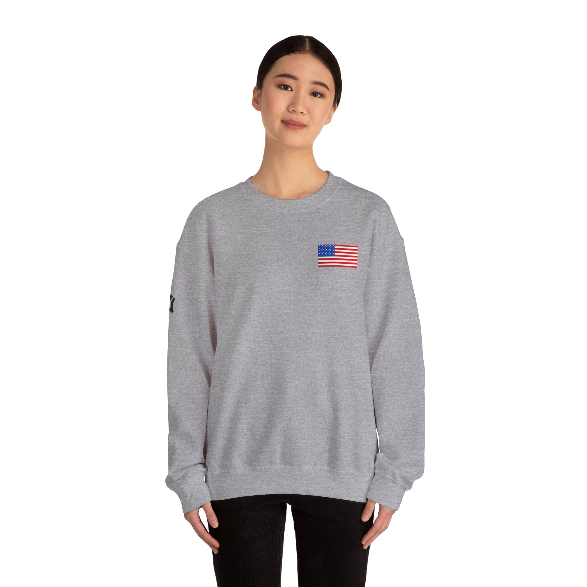 American Flag Sweatshirt | USA Stars Stripes Patriotic Crewneck