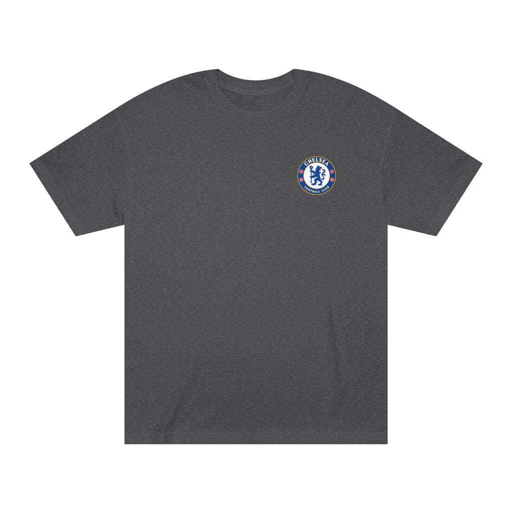 Chelsea Football Club Tee Minimal Crest Front & CHELSEA Back