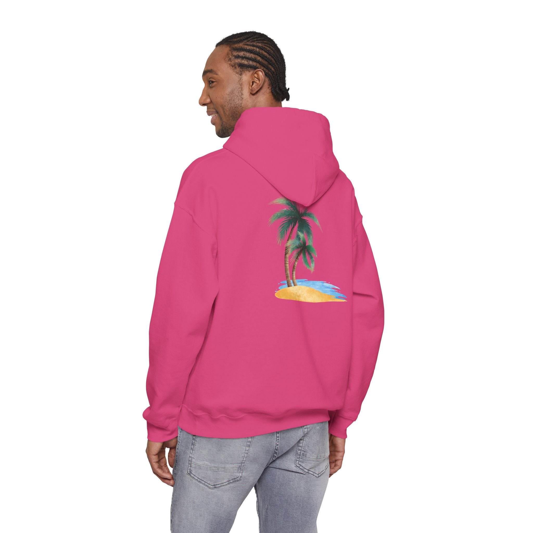 California Palm Tree Hoodie | Beach Island Graphic, Sleeve Icons