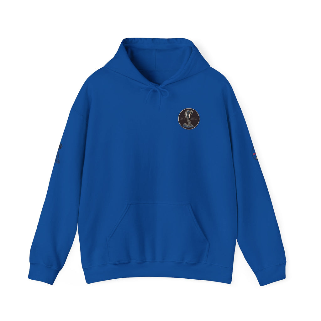 Classic Mustang Hoodie  Vintage Blue Pony Car Pullover