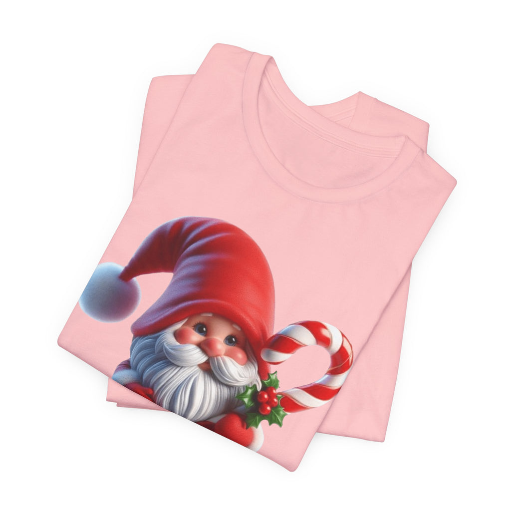 Candy Cane Gnome T-Shirt Christmas Santa Elf Tee
