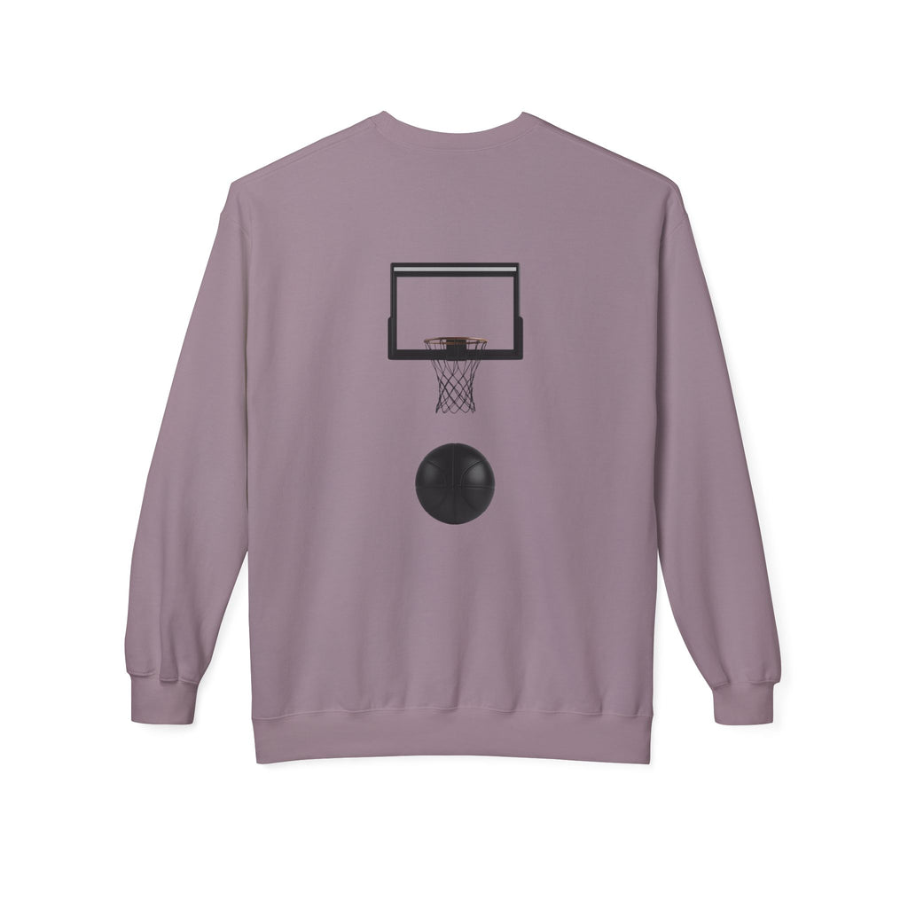 Basketball Players Sweatshirt Front Dribble Back Hoop Graphic