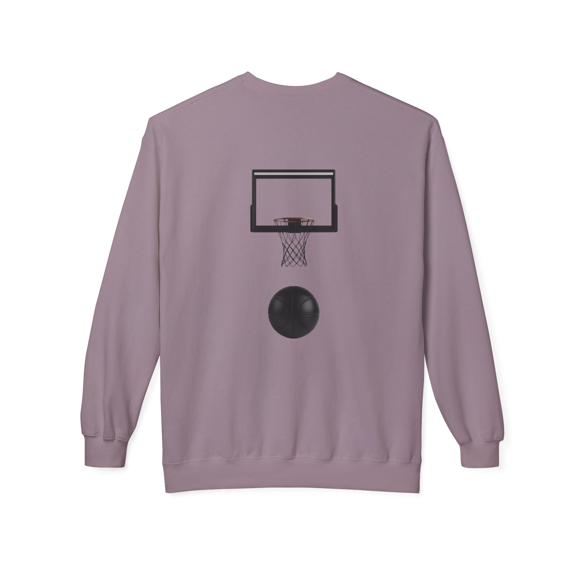 Basketball Players Sweatshirt Front Dribble Back Hoop Graphic