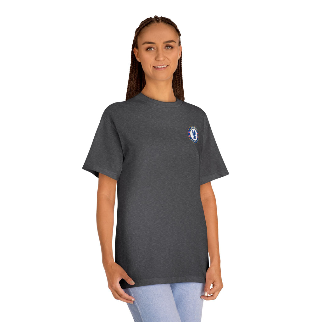 Chelsea Football Club Tee Minimal Crest Front & CHELSEA Back