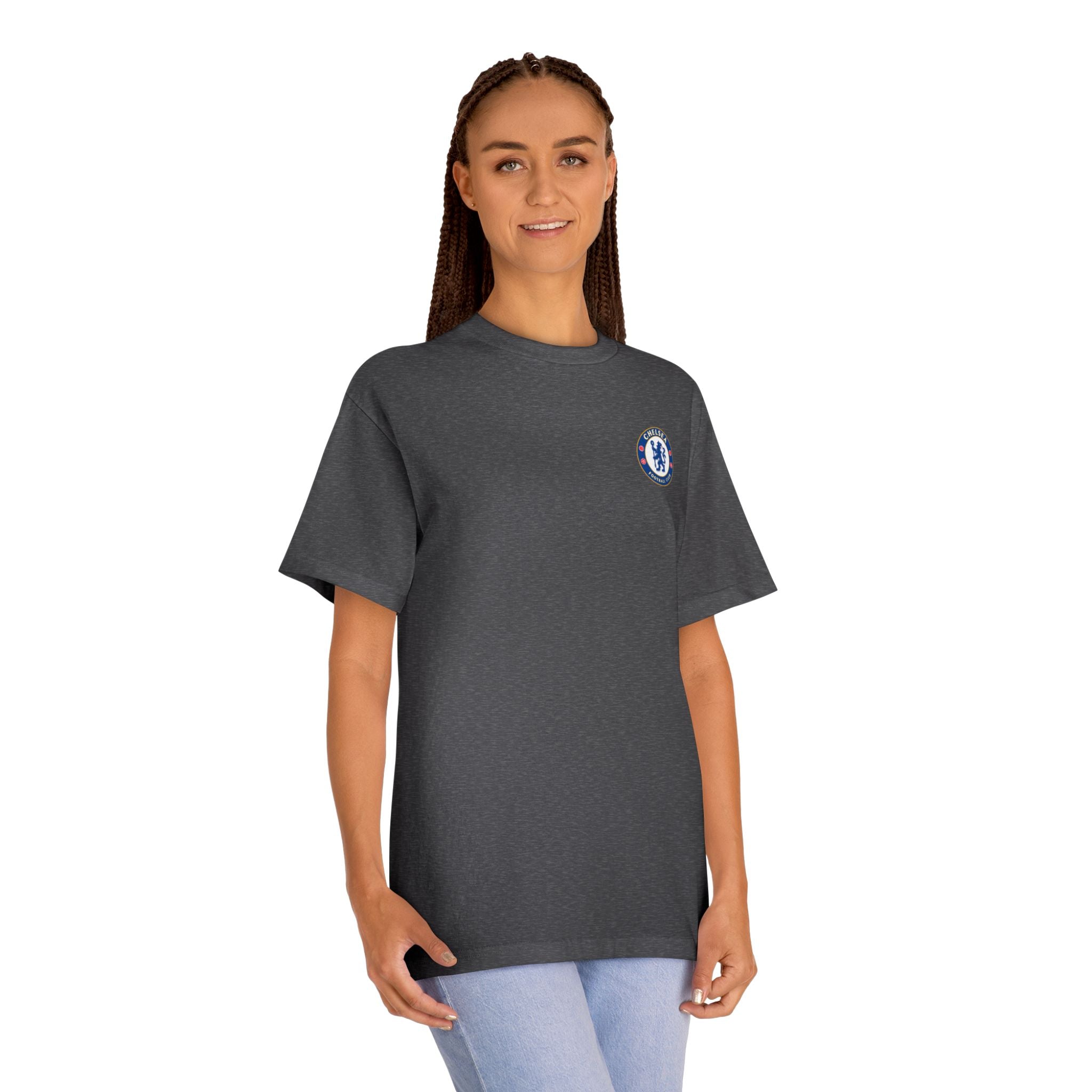 Chelsea Football Club Tee Minimal Crest Front & CHELSEA Back