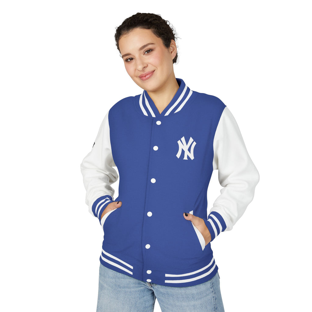 New York Letterman Jacket Varsity Style Red & White Baseball Jacket