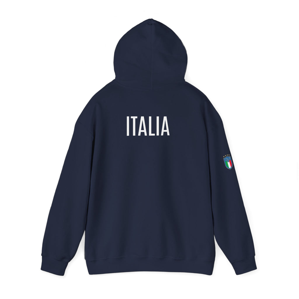 Italia Crest Hoodie Italian Flag Soccer Pullover