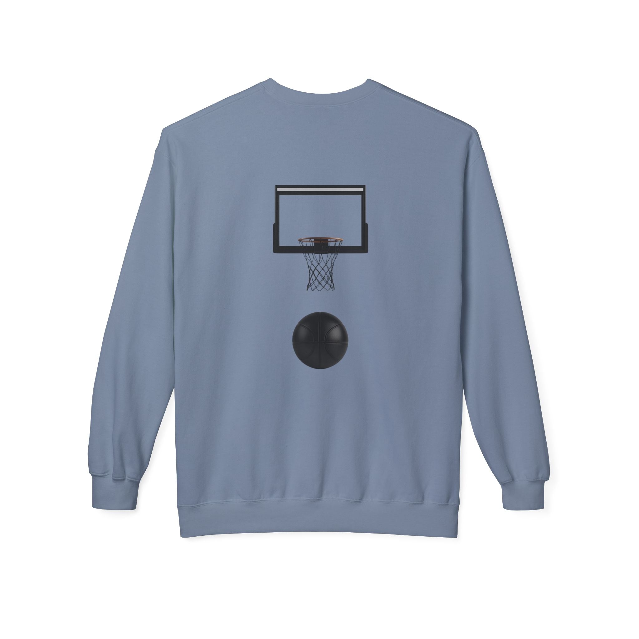 Basketball Players Sweatshirt Front Dribble Back Hoop Graphic