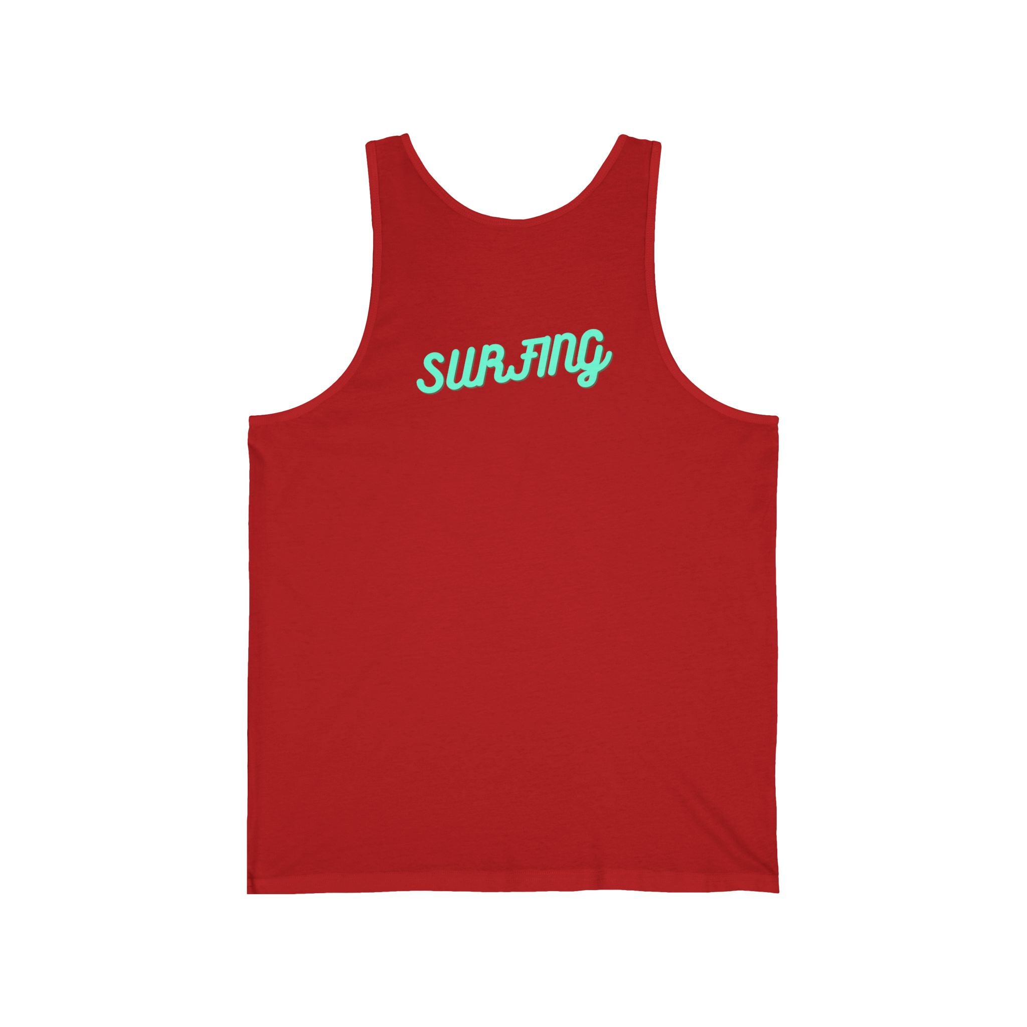 Surfboard Graphic Tank Top Tropical Sunset Surfing Design