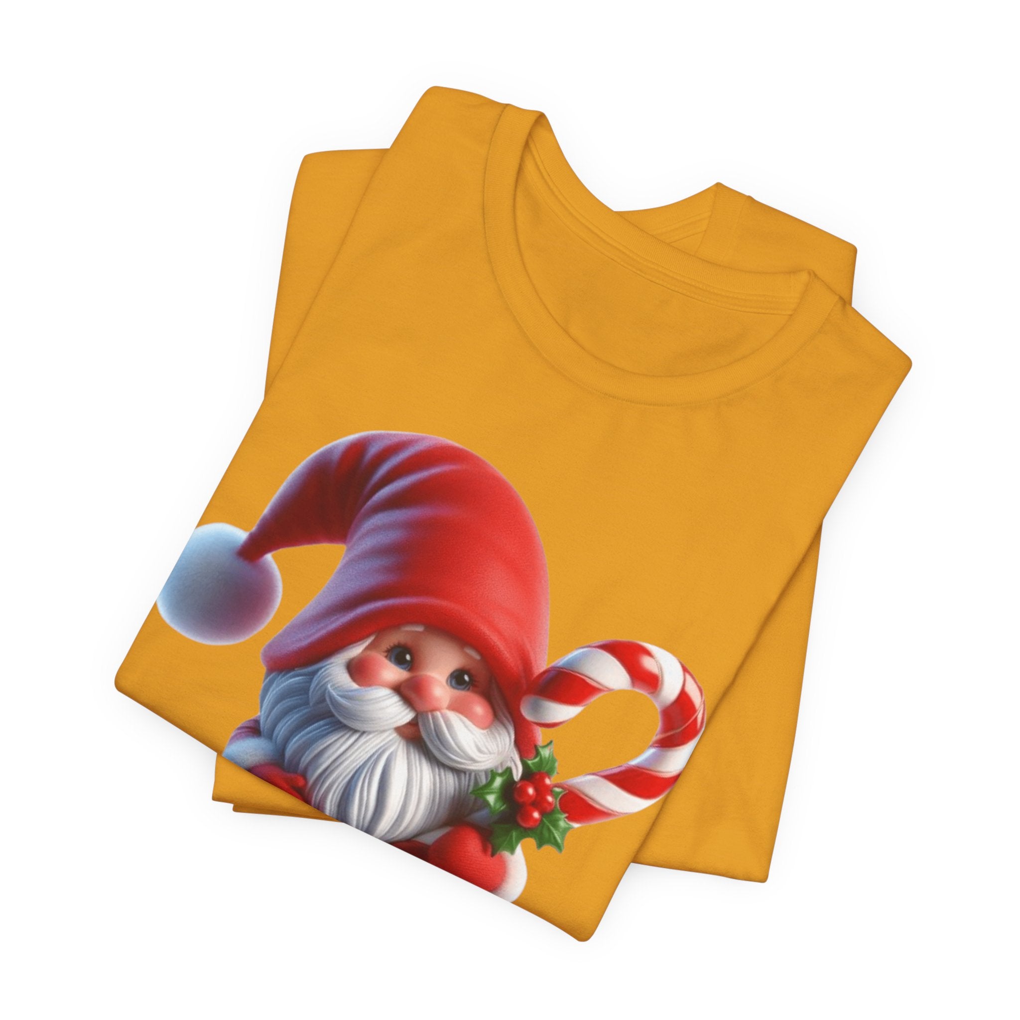 Candy Cane Gnome T-Shirt Christmas Santa Elf Tee