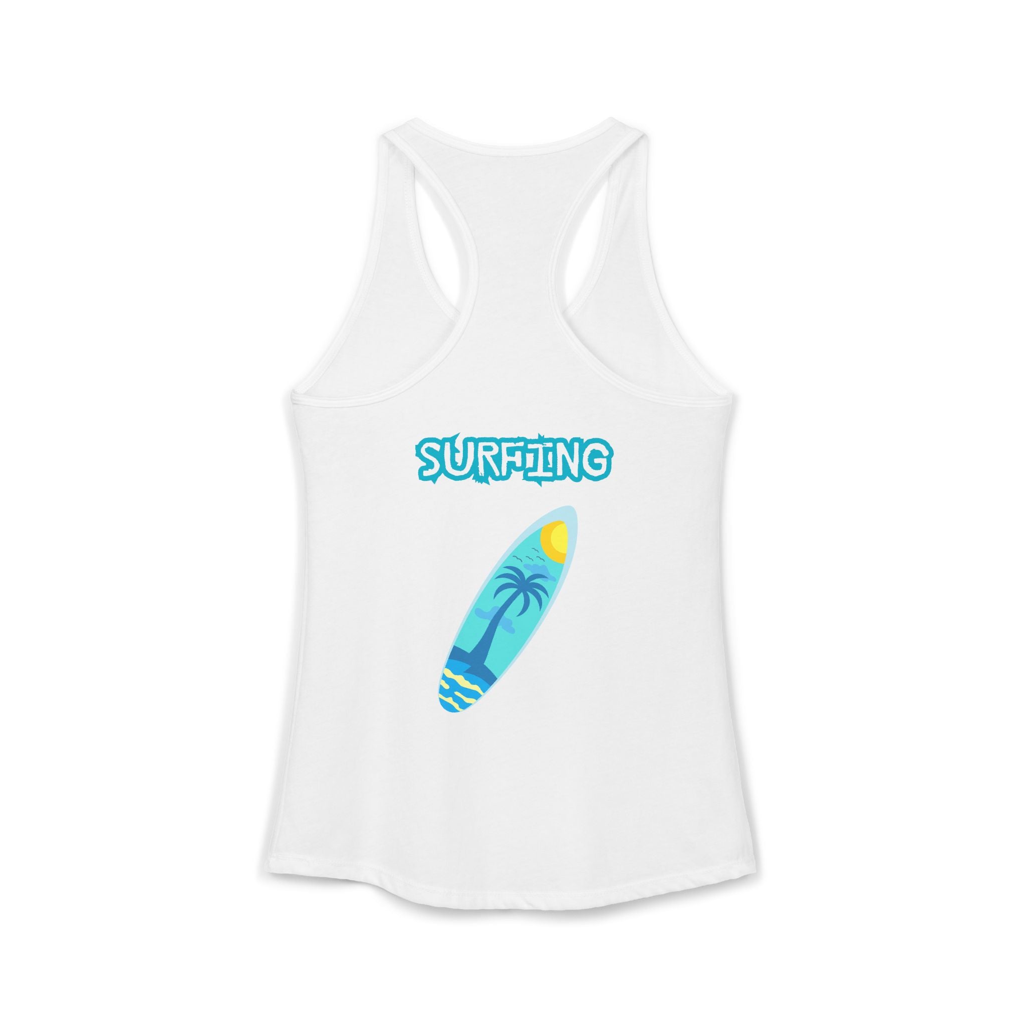 Women's Racerback Tank  Surfing Athlete Graphic