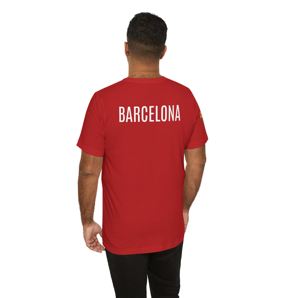 Barcelona Crest T‑Shirt  Minimal Football Fan Tee