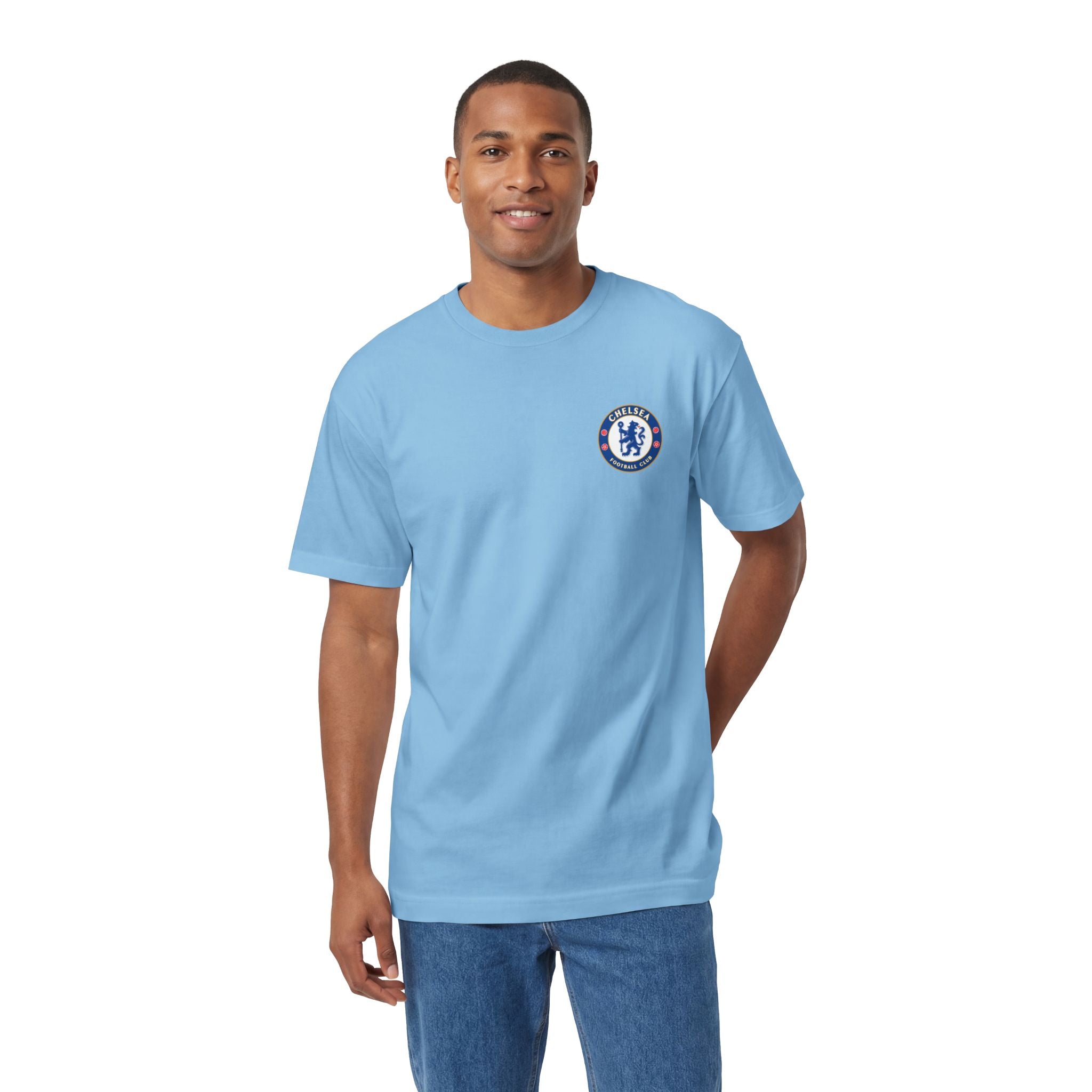 Chelsea Football Club Tee Minimal Crest Front & CHELSEA Back