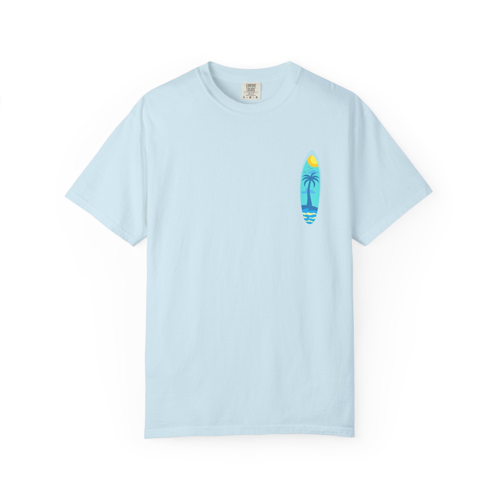 Surfing Graphic T-Shirt Tropical Surfboard Design