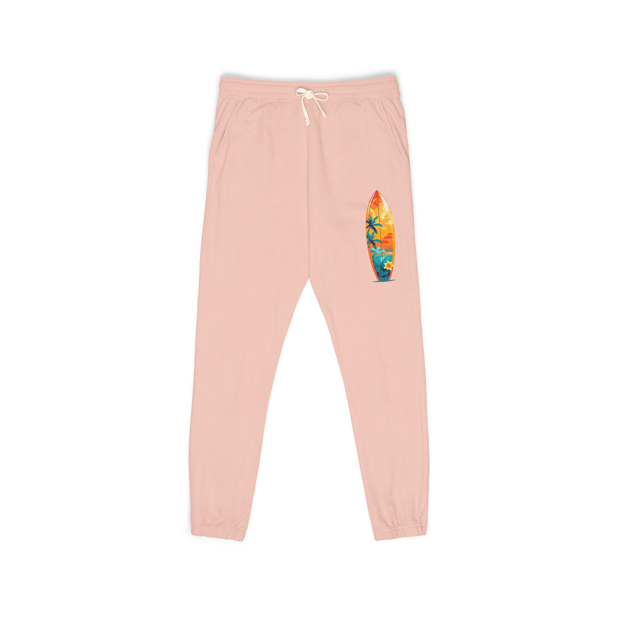 Surfboard Sunset Sweatpants Surf Graphic Fleece Joggers